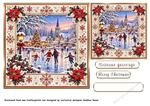 christmas skating  scene