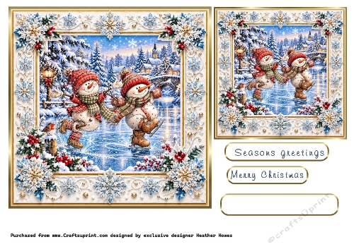 skating snowmen 