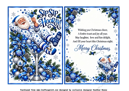 blue sip sip hooray santa