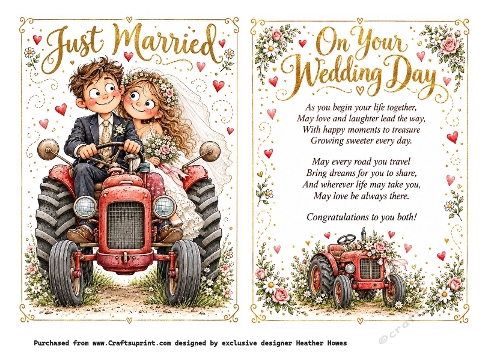 just married tractor