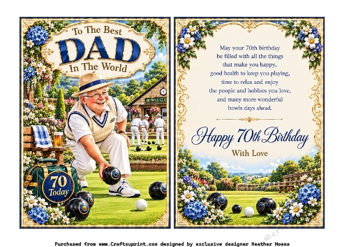 dad 70th bowls birthday