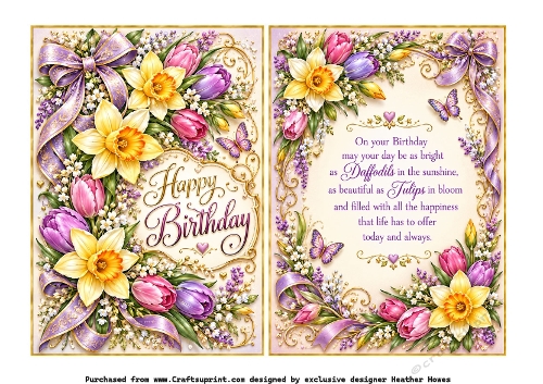 happy birthday floral spring 1