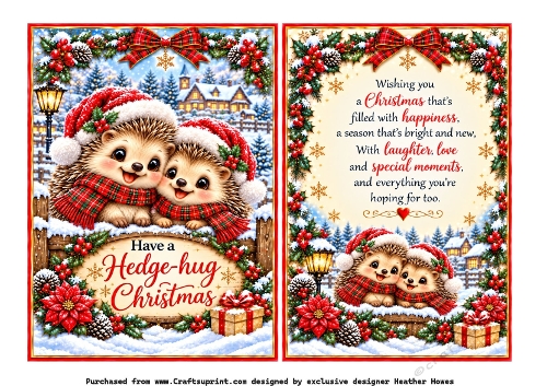 hedgehug christmas
