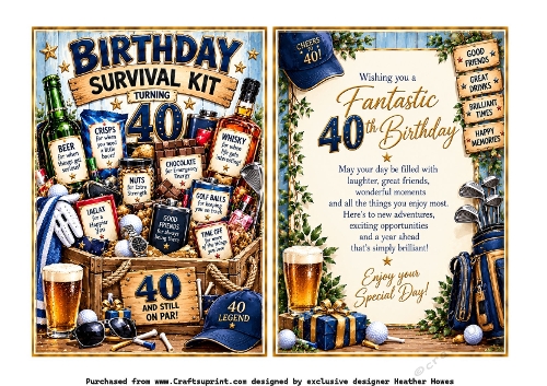 turning 40 male survival kit