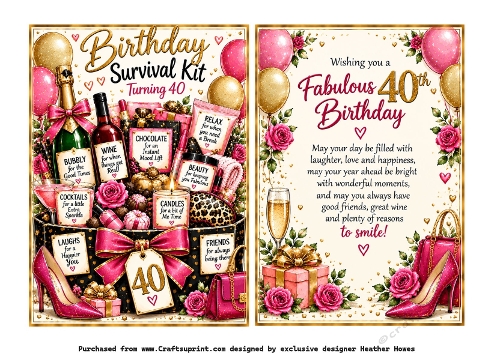 turning 40 female survival kit