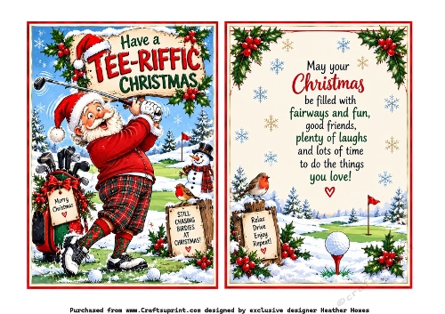 golfing santa  christmas