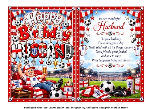 happy birthday football england husband