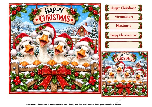 christmas geese on the farm