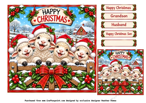 christmas  sheep on the farm