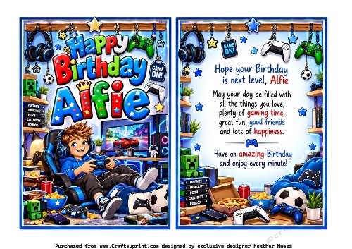 boys names birthday alfie gamer