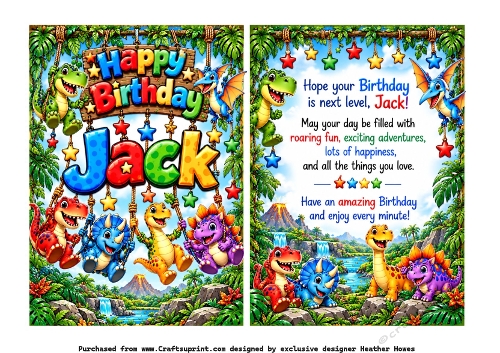 boys names birthday jack dinosaur
