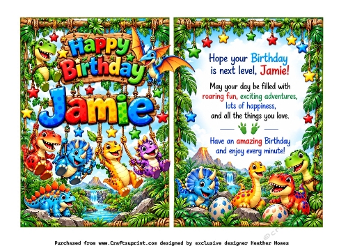 boys names birthday jamie dinosaur