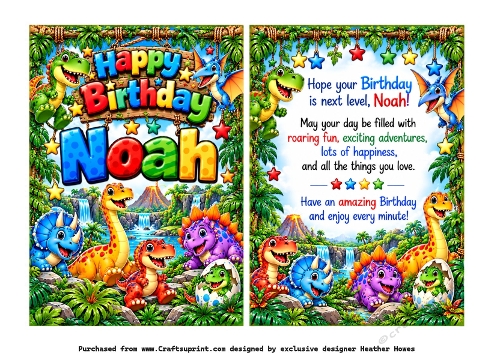 boys names birthday noah dinosaur