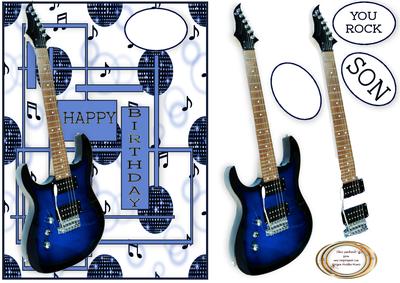 You Rock Blue Guitar