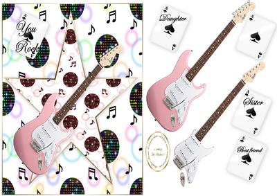 You Rock Pink Guitar