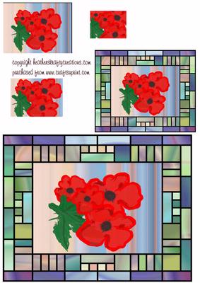 All Occasion Poppy Card Front and Topper