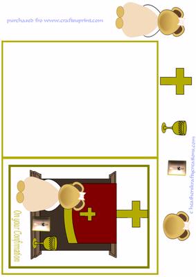 Teddy at Alter Girl Confirmation Card