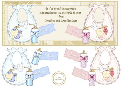Congratulations Grandparents Twins Girl Boy