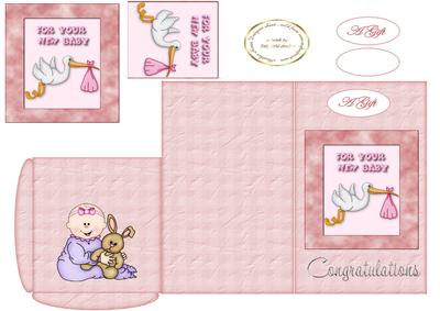 Gift Wallet Card Baby Girl