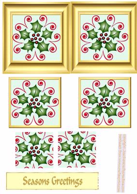 Holly and Swirls Toppers