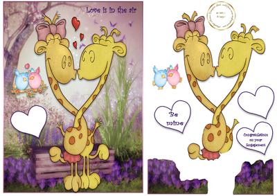 Love is in the Air Giraffes