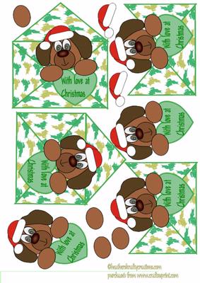 Puppy in an Envelope 3D Toppers