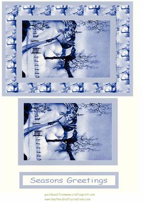 Winter Sleigh Ride Blue