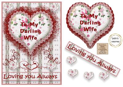 Wife Valentine Cushioned Heart