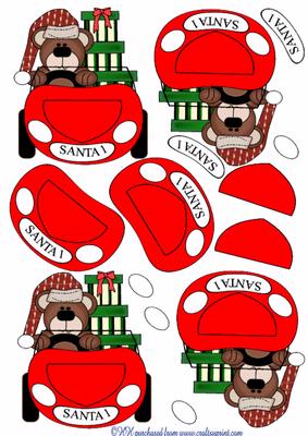 Santa Buggy Toppers