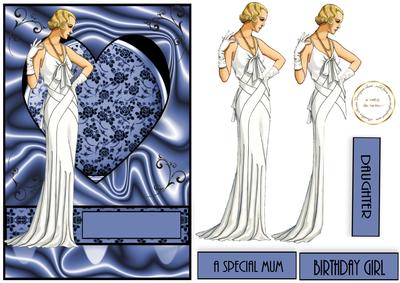 Subtle Vintage Lady on Satin