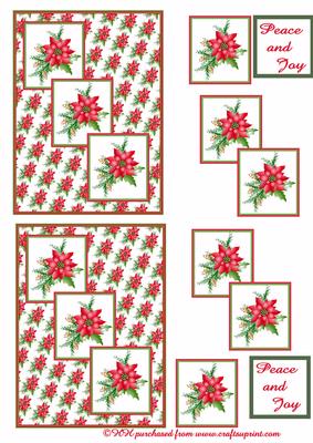 2 Card Fronts and Layers Ponsettia