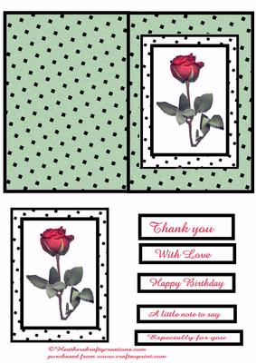 Green Polka Dot Quick Card and Sentiments