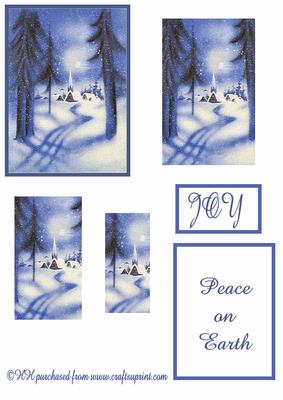 Peace on Earth Snow Scene