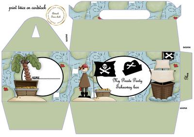 Gable Pirate Party Takeaway Box