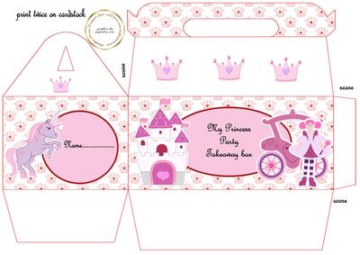 Gable Princess Party Takeaway Box