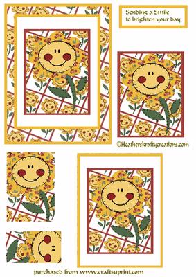 Sending a Smile Card Front and Layers