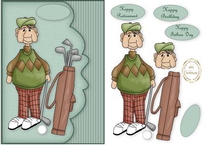Scalloped Golf Card