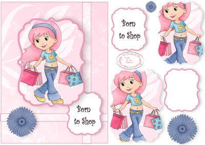 Born to Shop Framed Girl