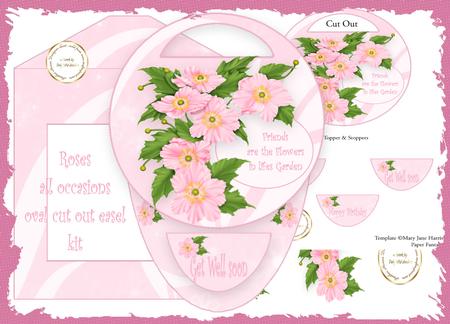 Roses Cut Out Oval Easel Kit
