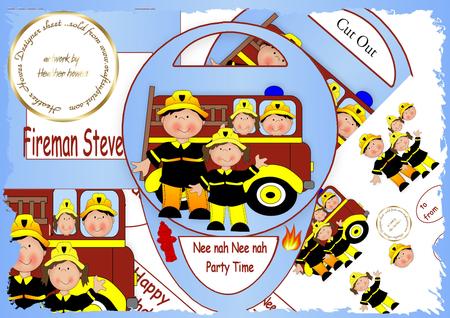 Fireman Steve Oval Cut Out Easel Kit