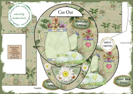 Pastures Green Oval Easel Cut Out