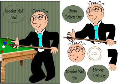 Fun Fathers Day Snooker Guy