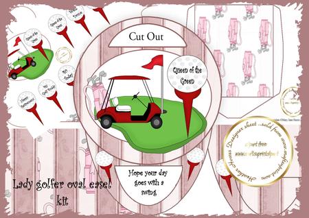 Easel Oval Cut Out Ladies Golf