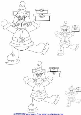 Digi Santa Cat on Ice