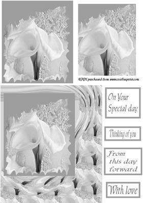 Lilies and Lace Pyramid Card Front