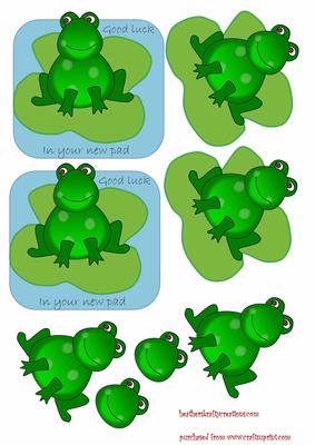 Frog Good Luck in Your New Pad