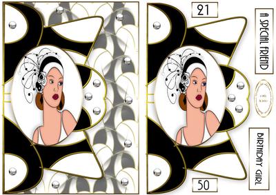 Amber Deco Cameo