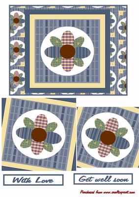 Floral Square with Twisted Panel