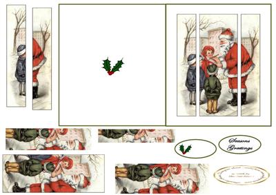 Santa and Kids Tripipage Quick Card