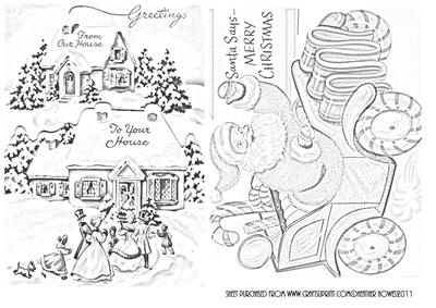 From Our House Vintage Digi Stamp and Santa
